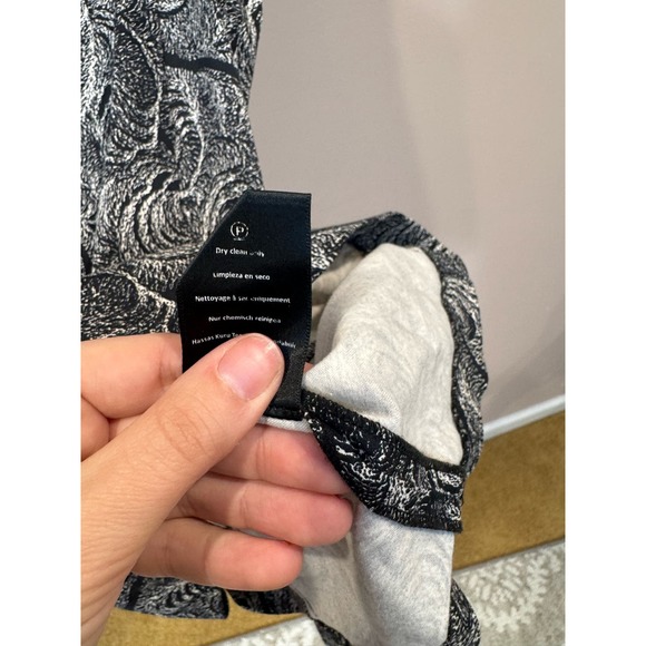 Marchesa Voyage Feather Print Twill Mini Dress Size 2 - Picture 6 of 7